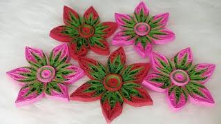 DIY PAPER QUILLING FLOWERS|QUILLING FLOWERS|QUILLING PAPER ART