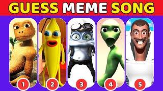 Guess Meme Song#7 l Crazy Flog, Tu Cosita, Wednesday, Gummy Bear, Skibidi Toilet, Smurf Cat