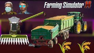 farming simulator gameplay sheling wheat llfs14 llfs15 llfs18 bid tractor & harvester