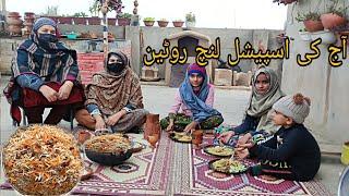 Kabuli pulao|کابلی پلاؤ|Traditional lunch in rooftop village|Outdoor cooking