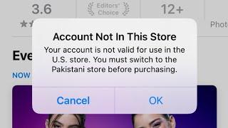 How To Fix Account not in this Store | Account not in this Store iOS | Account not in this Store |