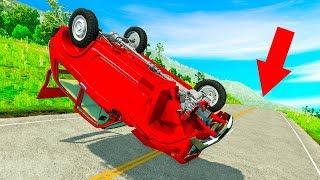 БЕЗУМНЫЕ ПАДЕНИЯ НА ДОРОГЕ СМЕРТИ! ВЫЖИТЬ ПОСЛЕ 1000 ПЕРЕВОРОТОВ В BeamNG.drive