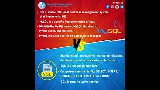 SQL vs MySQL | Difference between SQL and MySQL | #dataanalytics #mysqltutorial #courses