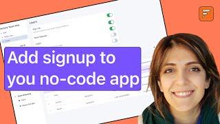 How to add login and sign up to your custom app with no code