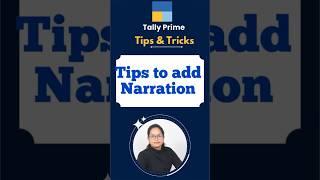 Tips for Narration in tally prime #shorts