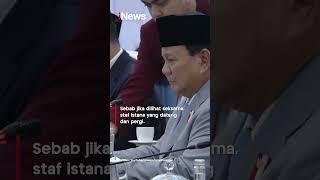 Ganggu Momen Prabowo Bicara, Mayor Teddy Tatap Tajam Staf Istana