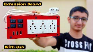 How To Make Extension Board At Home | With USB Sockets. Ingenious Himanshu.