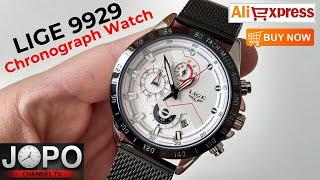 LIGE 9929 Chronograph Quartz Watch│Lige Watch Review│Subtitles