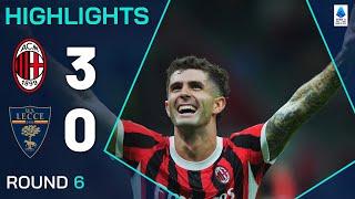 MILAN 3-0 LECCE | HIGHLIGHTS | Three goals in five minutes for Milan | Serie A 2024/25