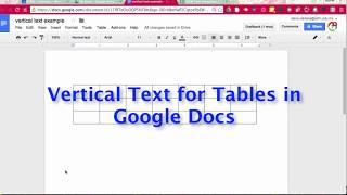 TechTrickTuesday - Vertical Text Boxes for Tables in Google Docs