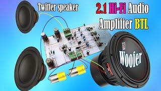 How to make 2.1 Hi-Fi Audio Amplifier Using TDA2030 IC