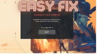 Valorant: How To Fix Error Code VAN 81  |  Valorant Has Encountered A Connection Error (2023!)