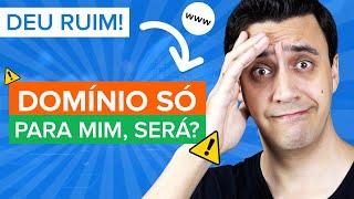 Como fazer para NINGUÉM usar MEU DOMÍNIO?