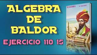 Algebra de Baldor Desde Cero - Ejercicio 110 15