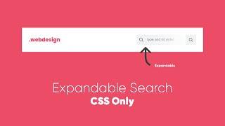 Animated Search Bar Transition CSS Only | Expandable Search