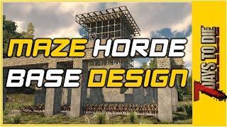 Horde Base Design | Maze Style | No Mods | 7 Days to Die