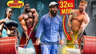 ELITE Powerlifter ANATOLY Use 32kg Mop in a GYM  | Pretended to be a CLEANER #5