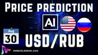 U.S. Dollar with Russian Ruble (USD/RUB) price prediction with AI  | Aug 30