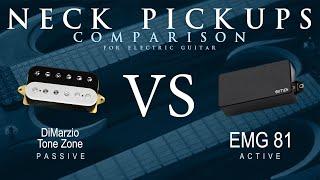 DiMarzio TONE ZONE vs EMG 81 - Neck Guitar Pickup Comparison Tone Demo