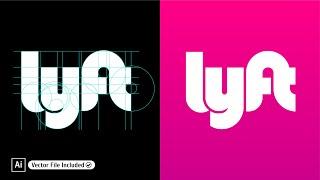 How to make Lyft Logo using Grid Method in Adobe Illustrator | Brand Logos | Emtode Vlogs | 018