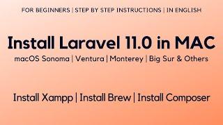 Install Laravel 11 on Mac OS X | Install Laravel on MAC M1 | Install Laravel 11 with Composer