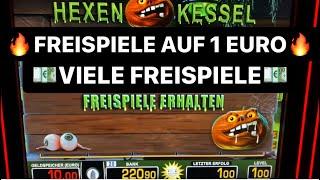 Let’s play Hexenkessel 1 EURO  VIELE FREISPIELE  Spielhalle Merkur Magie Novoline Casino SPIELO