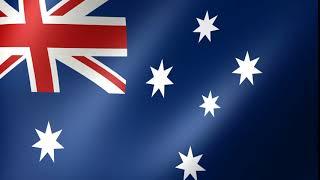 AUSTRALIAN FLAG WAVING - 4K ANIMATION
