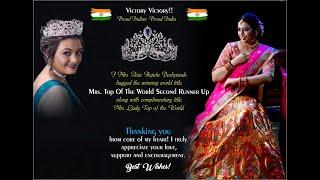 Rujuta Deshpande   Mrs  Top of the World Second Runner Up 2021 India Representation Round