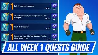 Fortnite Complete Week 1 Weekly Quests - How to EASILY Complete Week 1 Quests Challenges