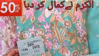 Alkaram Studio Festive Eid Sale On Lawn 1st April 2024