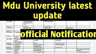 Mdu University latest news ll Mdu University Datesheet of practical exam