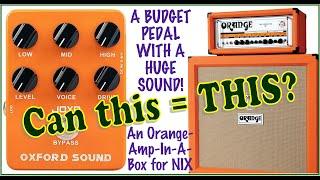 Joyo Oxford Sound: an Orange amp in a box for a bargain price, or a case of just too many options?