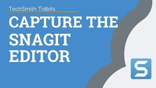 Take a Capture of the Snagit Editor