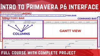 Introduction to Primavera P6 Interface | Primavera Complete Course | Project Management