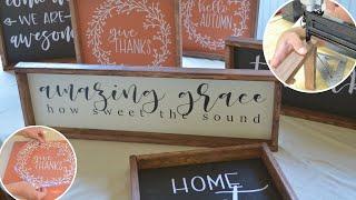 Farmhouse Signs / Making Signs for Fall Craft Fair