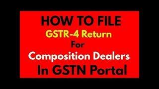 File GSTR4 Return for Composition Dealers, Generate JSON File for GSTR4 Return - By Saurav Dutta