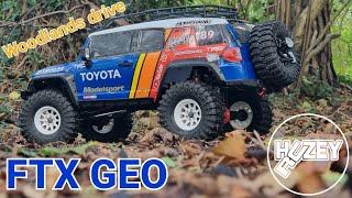 FTX Outback GEO - Toyota FJ TRD FIRST RUN in the woods with CUSTOM graphics! DJI om4 Gimbal