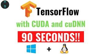 Install TensorFlow GPU on Windows 10 IN 90 SECONDS with Just Two Commands | 2021