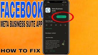  How to Fix Meta Facebook Business Suite App Not Working 