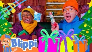 Blippi and Meekah's Gift Giving Song! | BRAND NEW Holiday Nursery Rhymes for the Family