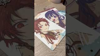 turning my hanako kun akane drawing into bookmark! ️ part 4 #tbhk #shorts #anime #sketchbook #art