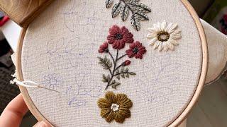 Tutorial+ Free pattern "Vintage botany"/ Вышивка для начинающих+ беспланая схема