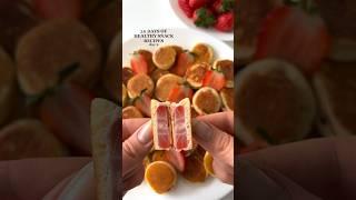 Strawberry Pancake Bites #healthyrecipes #snackideas #healthysnacks