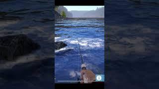 Fishing with ultra-light spinning rod in a mountain river / Russiann fishing 4 RF4 #shorts #gaming