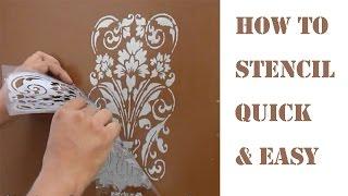 Cutart Tutorial : Cutting and Painting Damask Stencil for Metal doors with oil Paint