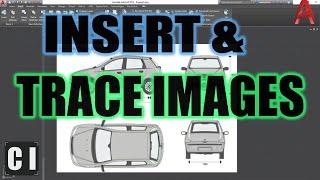 AutoCAD How to INSERT & SCALE an Image for TRACING!  | 2 Minute Tuesday