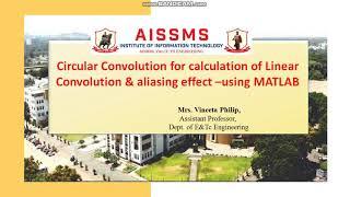 Circular convolution for calculation of linear convolution using MATLAB.