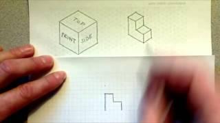 Creating orthographic projection from an isometric view