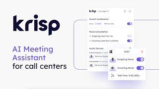 Krisp AI Meeting Assistant for call centers