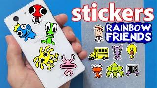 Very Easy！Rainbow Friends Chapter 2 Stickers DIYFunny Paper CraftYou can try now